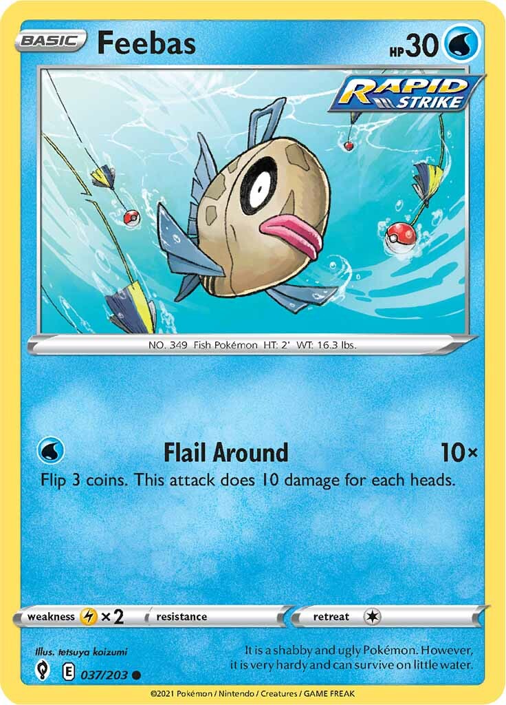 Feebas (037/203) [Sword & Shield: Evolving Skies] | Eastridge Sports Cards & Games