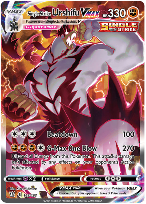 Single Strike Urshifu VMAX (168/163) [Sword & Shield: Battle Styles] | Eastridge Sports Cards & Games