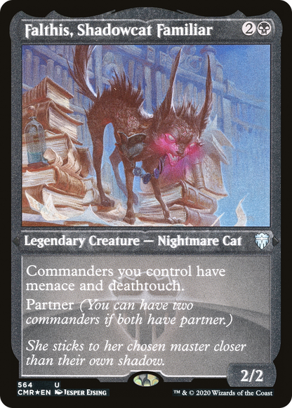 Falthis, Shadowcat Familiar (Foil Etched) [Commander Legends]