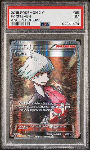 2015 Pokemon XY Ancient Origins Steven #95 PSA 7 | Eastridge Sports Cards & Games