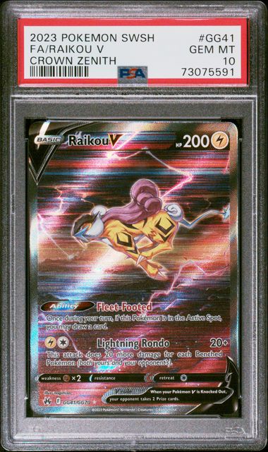 2023 Pokemon Crown Zenith Raikou V #GG41 PSA 10 | Eastridge Sports Cards & Games