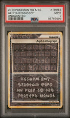 2010 Pokemon Undaunted Alph Lithograph #Three PSA 9 | Eastridge Sports Cards & Games