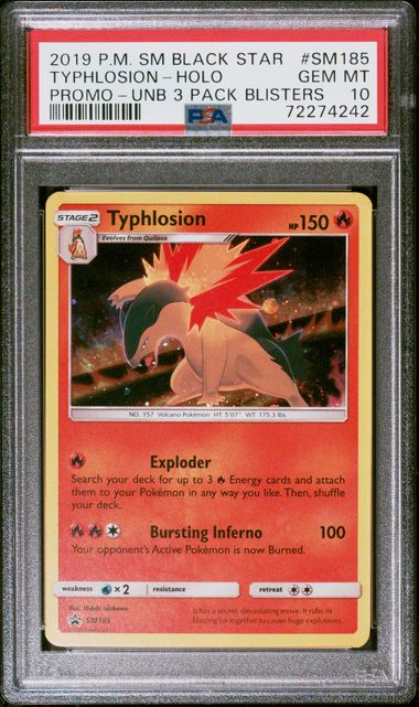 2019 Pokemon Sun & Moon Promo Typhlosion Holo #SM185 PSA 10 | Eastridge Sports Cards & Games