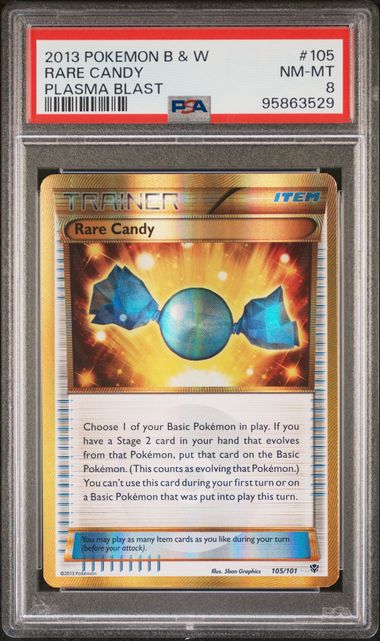 2013 Pokemon Plasma Blast Rare Candy #105 PSA 8 | Eastridge Sports Cards & Games