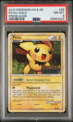 2010 Pokemon Heart Gold & Soul Silver Prerelease Pichu Holo #28 PSA 8 | Eastridge Sports Cards & Games