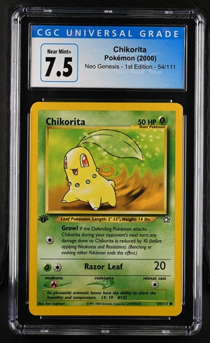 2000 Pokemon Neo Genesis 1st Edition Chikorita #54 CGC 7.5 | Eastridge Sports Cards & Games