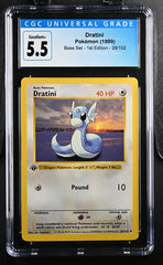 1999 Pokemon Base Set 1st Edition (Shadowless) Dratini #26 CGC 5.5 | Eastridge Sports Cards & Games