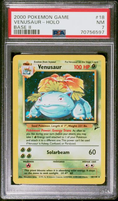 2000 Pokemon Base 2 Venusaur Holo #18 PSA 7 | Eastridge Sports Cards & Games
