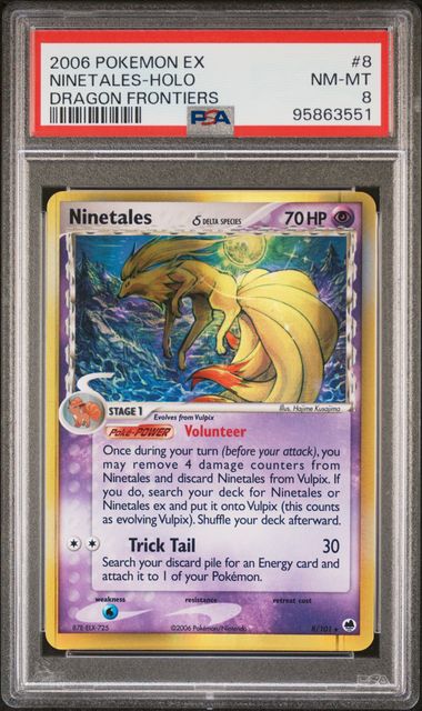 2006 Pokemon Dragon Frontiers Ninetales Holo #8 PSA 8 | Eastridge Sports Cards & Games