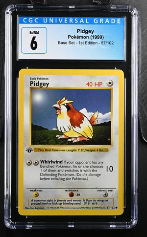 1999 Pokemon Base Set 1st Edition Pidgey #57 CGC 6 | Eastridge Sports Cards & Games