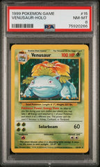 1999 Pokemon Base Set Unlimited Venusaur Holo #15 PSA 8 | Eastridge Sports Cards & Games