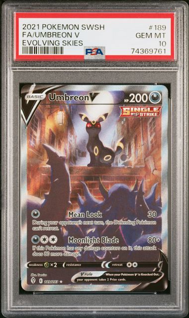 2021 Pokemon Evolving Skies Umbreon V #189 PSA 10 | Eastridge Sports Cards & Games