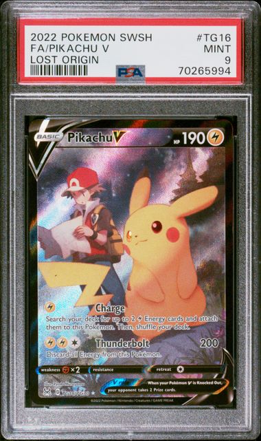 2022 Pokemon Lost Origin Pikachu V #TG16 PSA 9 | Eastridge Sports Cards & Games