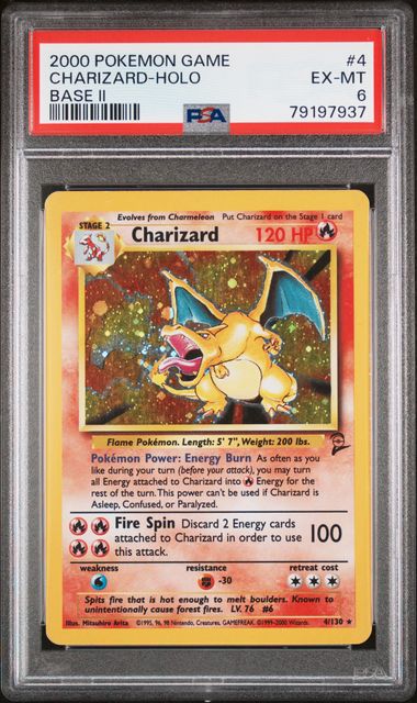 2000 Pokemon Base Set II #4 Charizard- Holo PSA 6 | Eastridge Sports Cards & Games