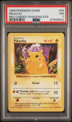 1999 Pokemon Base Set Unlimited Pikachu Red Cheeks Shadowless #58 PSA 7 | Eastridge Sports Cards & Games