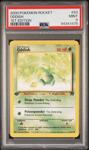 2000 Pokemon Rocket 1st Edition Oddish #63 PSA 9 | Eastridge Sports Cards & Games