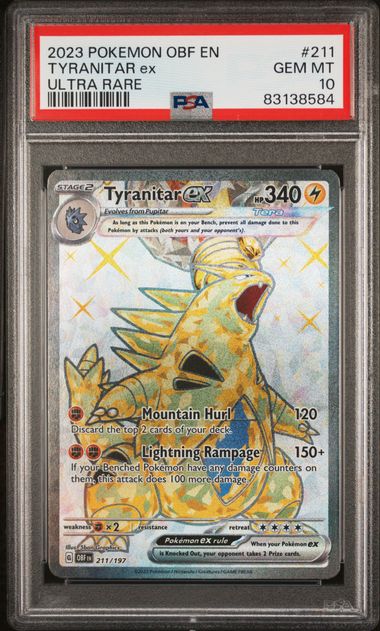 2023 Pokemon Obsidian Flames Tyranitar ex #211 PSA 10 | Eastridge Sports Cards & Games