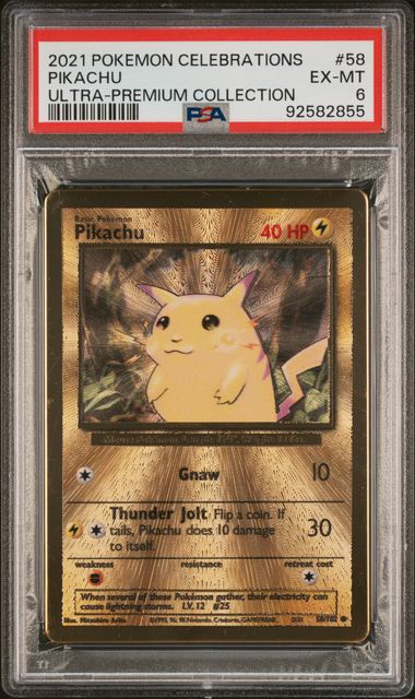 2021 Pokemon Celebrations Ultra Premium Collection Metal Pikachu #58 PSA 6 | Eastridge Sports Cards & Games