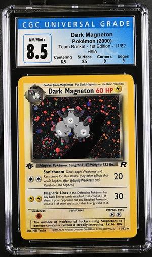 2000 Pokemon Team Rocket 1st Edition Dark Magneton Holo #11 CGC 8.5 | Eastridge Sports Cards & Games