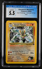 2000 Pokemon Gym Challenge Unlimited Giovanni's Machamp Holo #6 CGC 5.5 | Eastridge Sports Cards & Games
