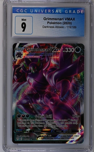 2020 Pokemon Darkness Ablaze Grimmsnarl VMAX #115 CGC 9 | Eastridge Sports Cards & Games