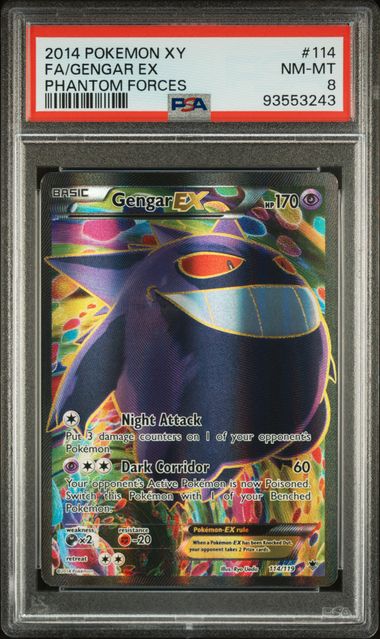 2014 Pokemon Phantom Foreces Gengar EX #114 PSA 8 | Eastridge Sports Cards & Games