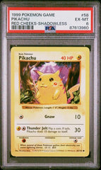 1999 Base Set Unlimited Pikachu Red Cheeks Shadowless #58 PSA 6 | Eastridge Sports Cards & Games