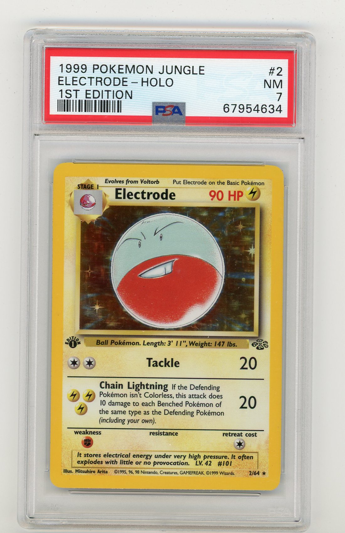 1999 Pokemon Jungle 1st Edition Electrode Holo #2 PSA 7 | Eastridge Sports Cards & Games