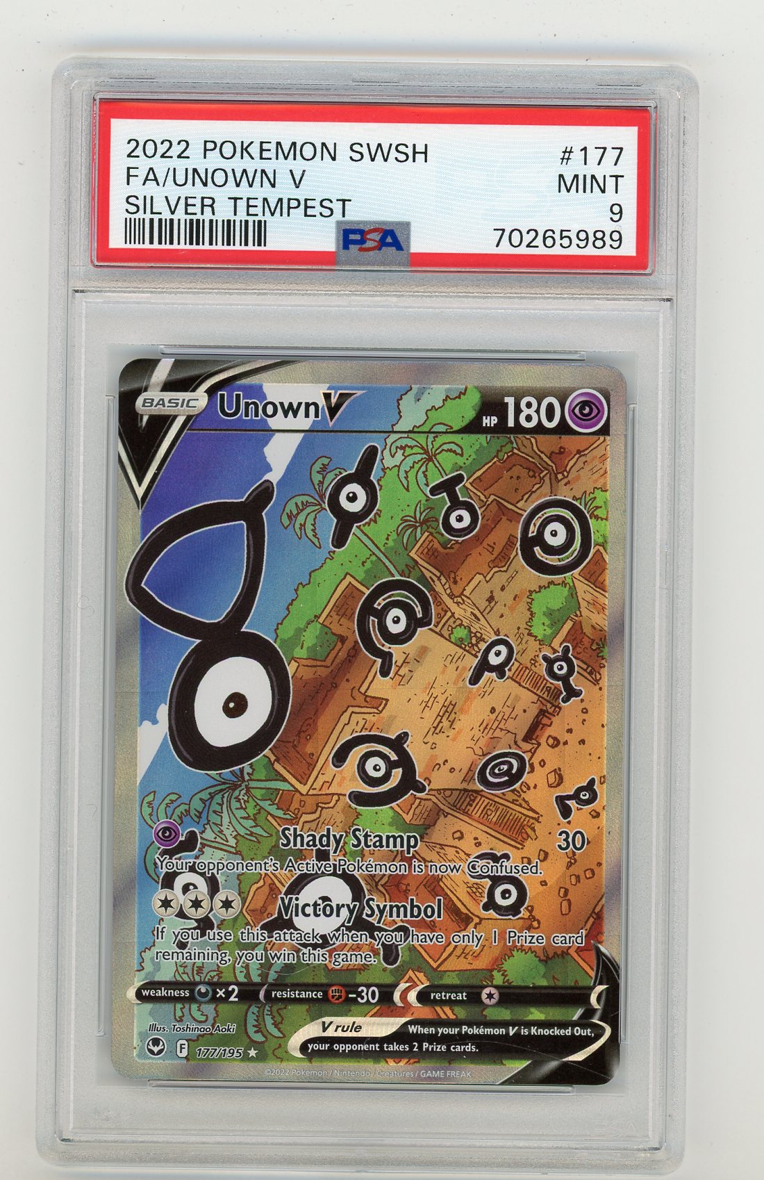 2022 Pokemon Silver Tempest Unown V #177 PSA 9 | Eastridge Sports Cards & Games