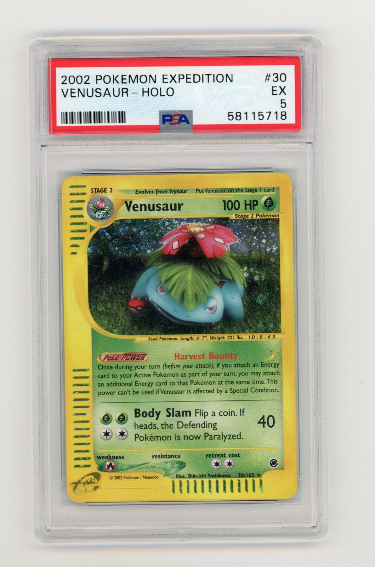 2002 Pokemon Expedition Venusaur Holo #30 PSA 5 | Eastridge Sports Cards & Games