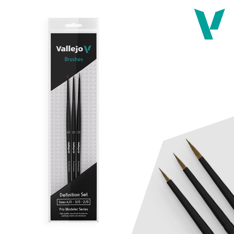 Vallejo: Definition Brush Set- Natural Hair (4/0, 3/0. 2/0) | Eastridge Sports Cards & Games
