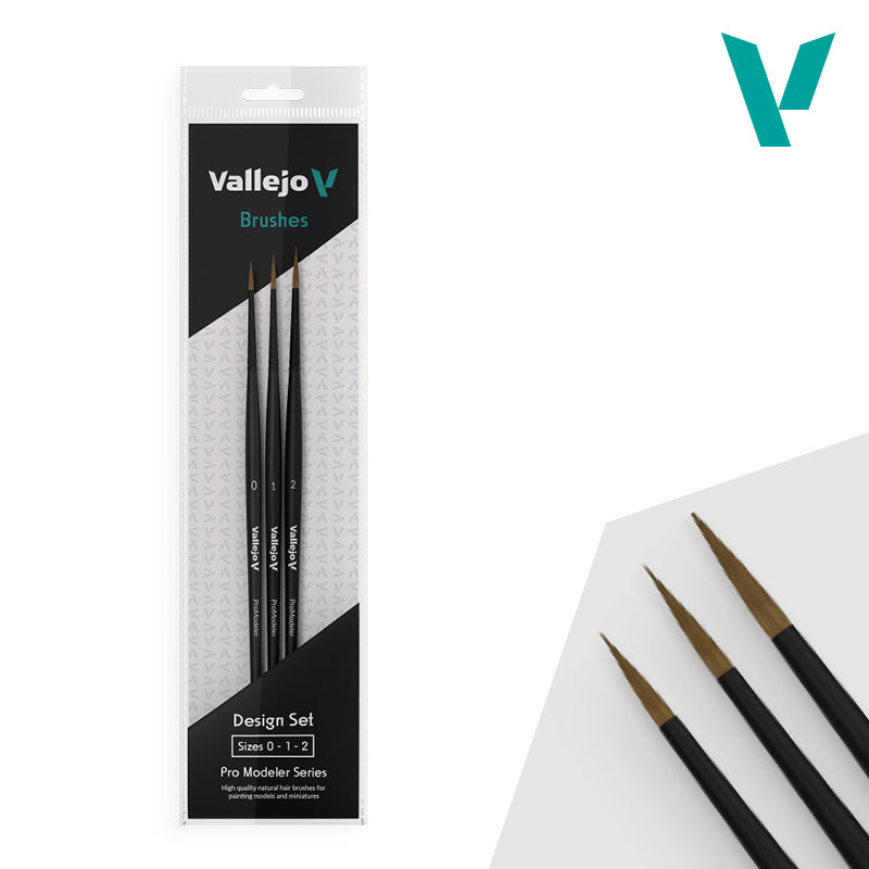 Vallejo: Design Brush Set- Natural Hair (0, 1, 2) | Eastridge Sports Cards & Games