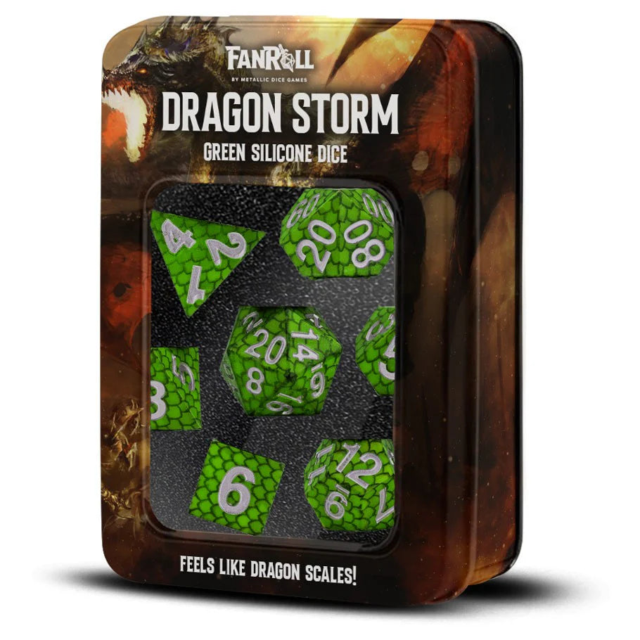 FanRoll: Dragon Storm Dice - Green Scales (Silicone) | Eastridge Sports Cards & Games