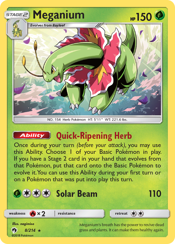 Meganium (8/214) [Sun & Moon: Lost Thunder] | Eastridge Sports Cards & Games