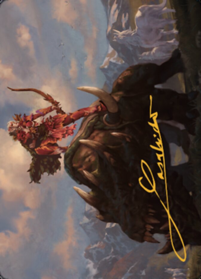Meria's Outrider Art Card (Gold-Stamped Signature) [Dominaria United Art Series] | Eastridge Sports Cards & Games
