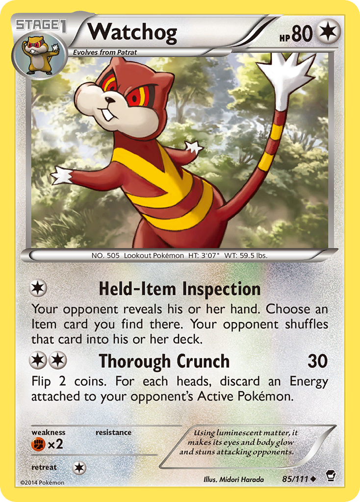 Watchog (85/111) [XY: Furious Fists] | Eastridge Sports Cards & Games