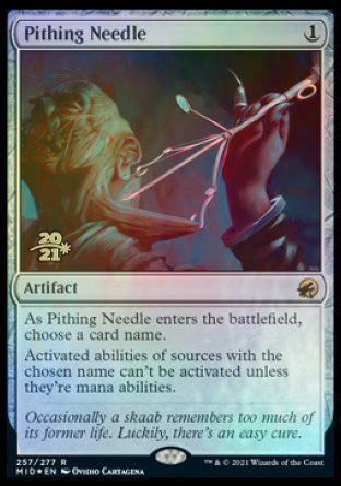 Pithing Needle [Innistrad: Midnight Hunt Prerelease Promos] | Eastridge Sports Cards & Games