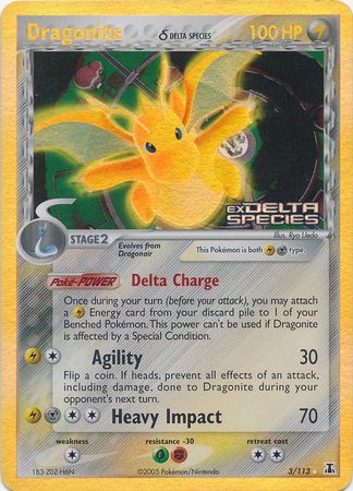 Dragonite (3/113) (Delta Species) (Stamped) [EX: Delta Species] | Eastridge Sports Cards & Games