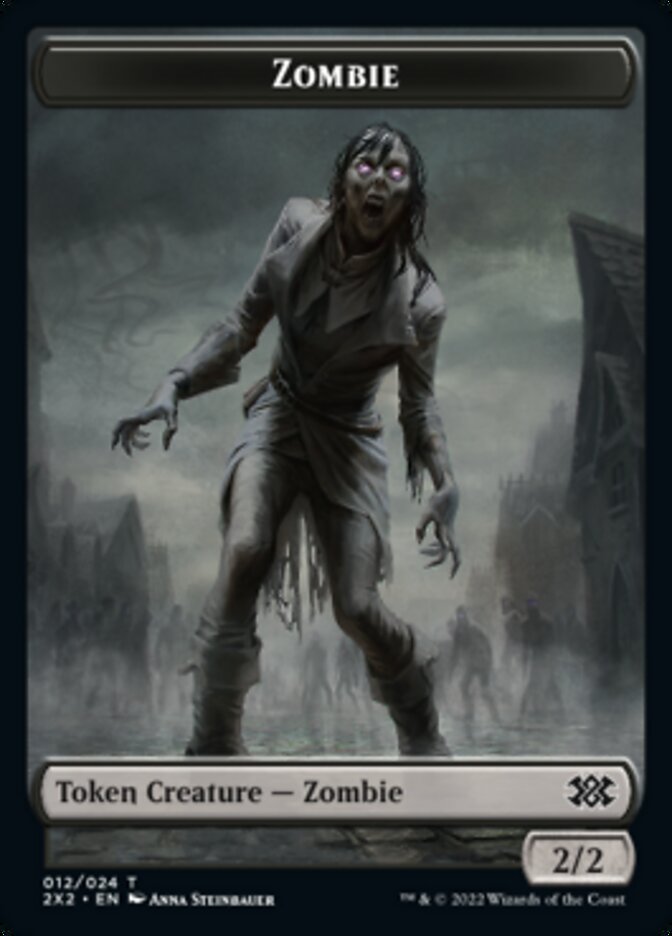 Zombie // Spirit Double-sided Token [Double Masters 2022 Tokens] | Eastridge Sports Cards & Games