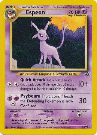 Espeon (20/75) [Neo Discovery Unlimited] | Eastridge Sports Cards & Games