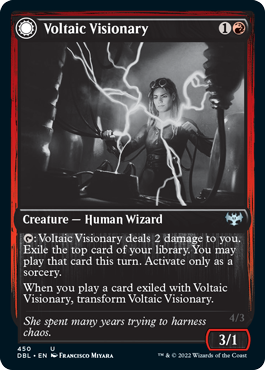 Voltaic Visionary // Volt-Charged Berserker [Innistrad: Double Feature] | Eastridge Sports Cards & Games