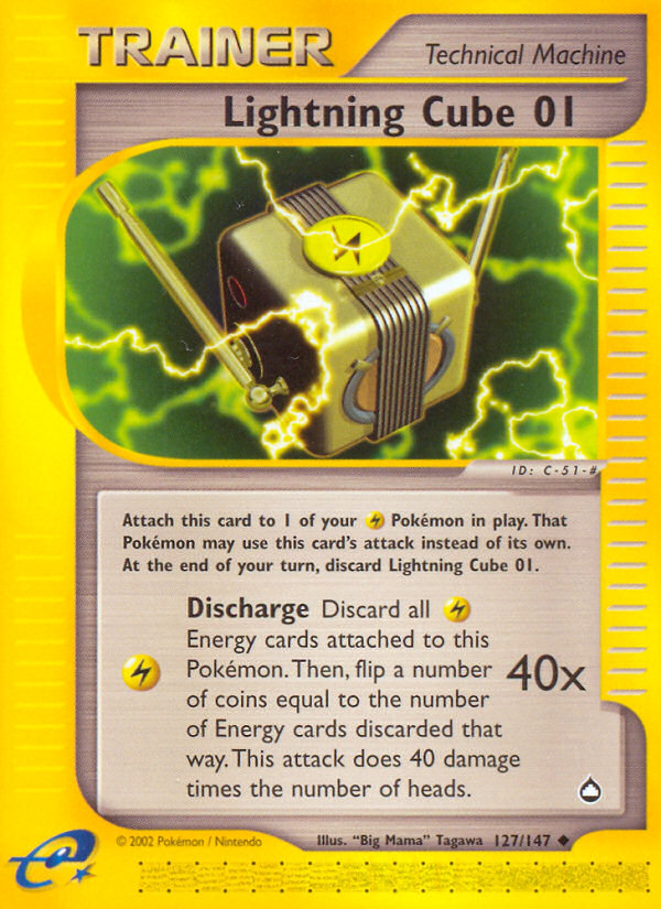Lightning Cube 01 (127/147) [Aquapolis] | Eastridge Sports Cards & Games