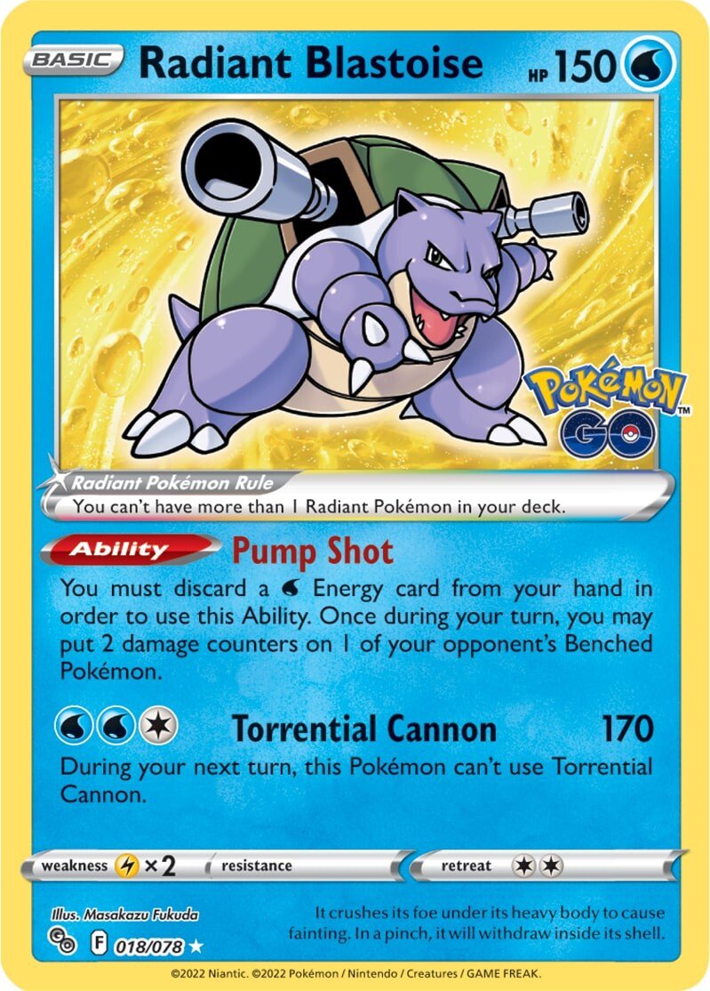 Radiant Blastoise (018/078) [Pokémon GO] | Eastridge Sports Cards & Games