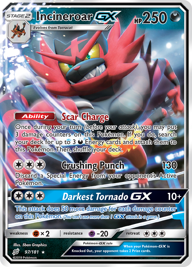 Incineroar GX (97/181) [Sun & Moon: Team Up] | Eastridge Sports Cards & Games