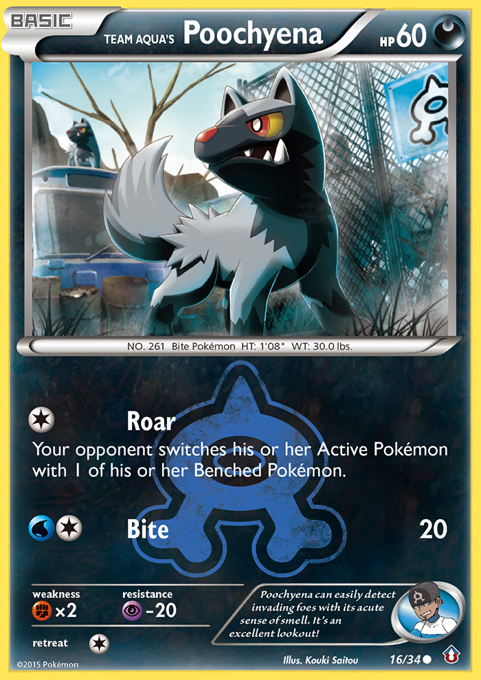 Team Aqua's Poochyena (16/34) [XY: Double Crisis] | Eastridge Sports Cards & Games