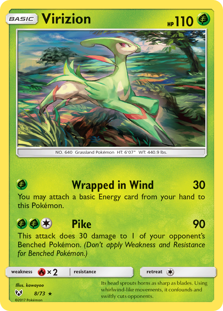 Virizion (8/73) [Sun & Moon: Shining Legends] | Eastridge Sports Cards & Games