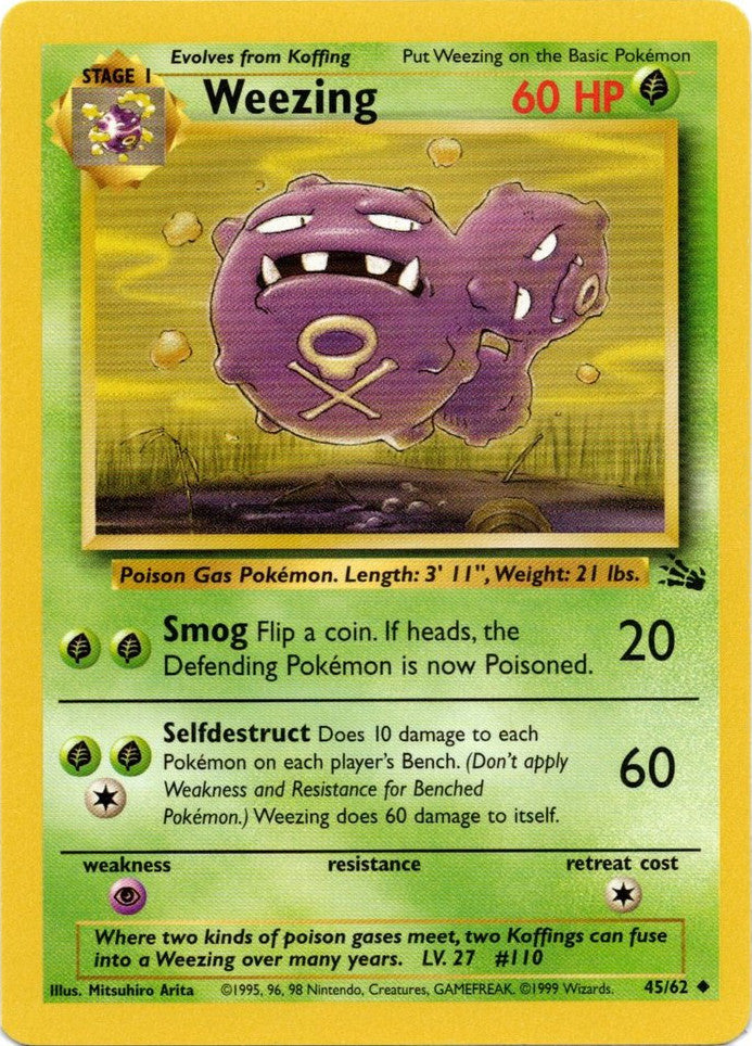 Weezing (45/62) [Fossil Unlimited] | Eastridge Sports Cards & Games