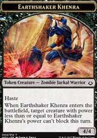 Earthshaker Khenra // Cat Double-sided Token [Hour of Devastation Tokens] | Eastridge Sports Cards & Games