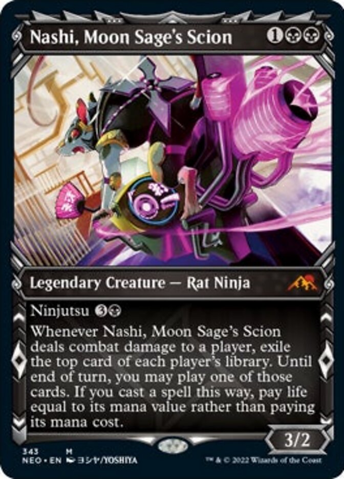 Nashi, Moon Sage's Scion (Showcase Ninja) [Kamigawa: Neon Dynasty] | Eastridge Sports Cards & Games