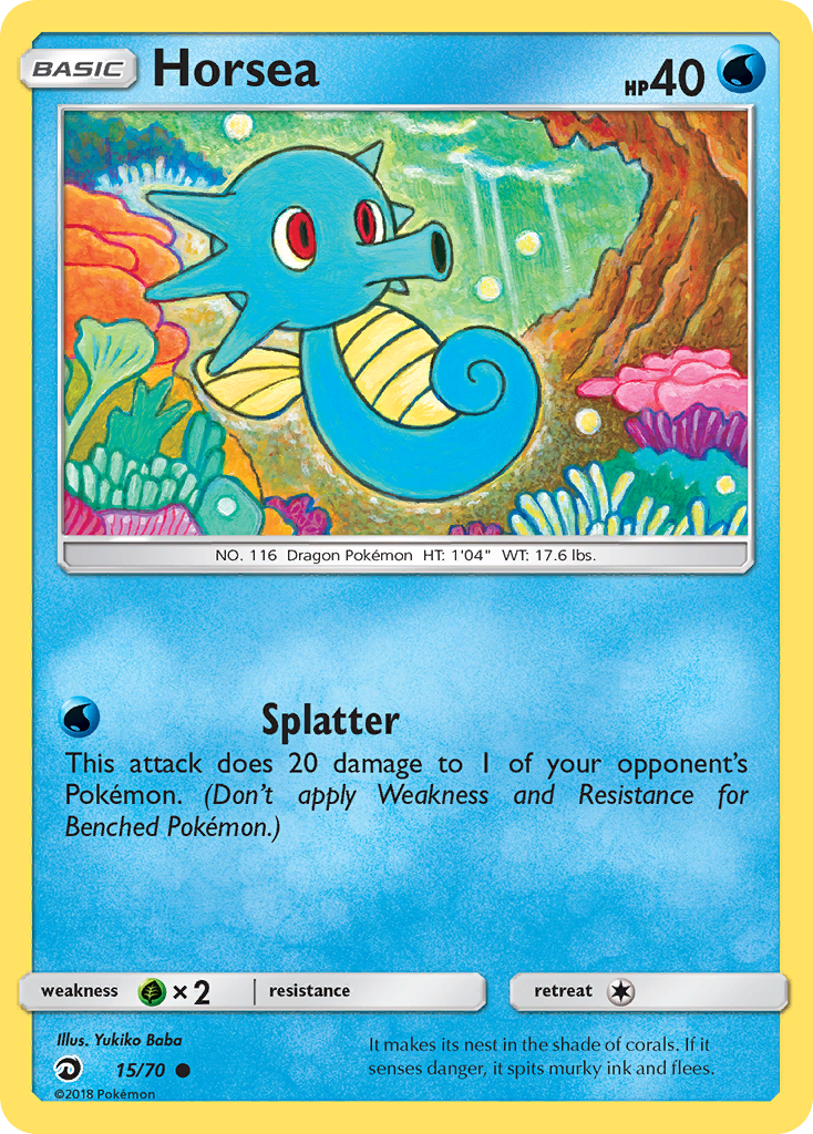 Horsea (15/70) [Sun & Moon: Dragon Majesty] | Eastridge Sports Cards & Games